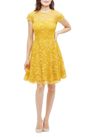 Kensie - Vestido de renda com corte evasê