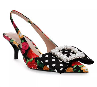 Betsey Johnson - Women's Birdy Rose Floral Slingback Heels