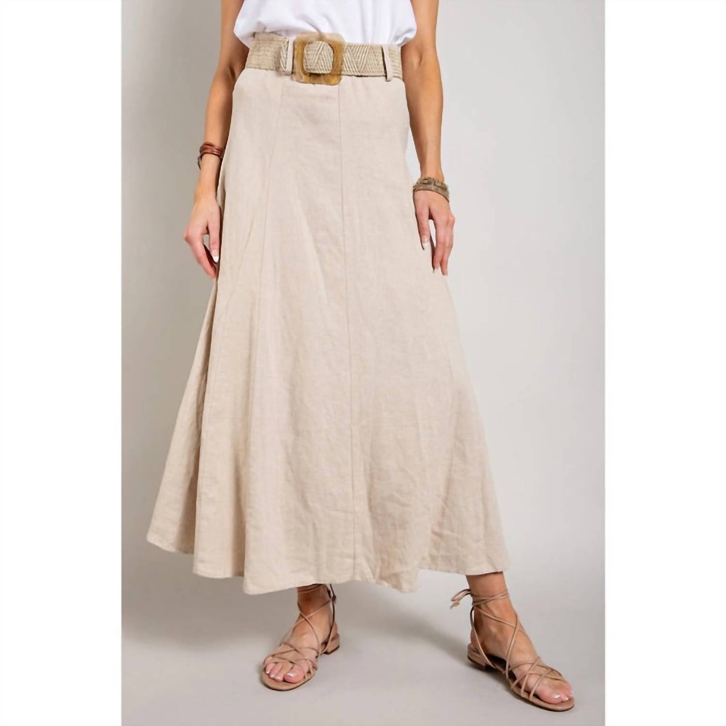 Bns - Linen Maxi Skirt