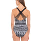 Profile By Gottex - Round Neck Macrame Back One Piece Swimsuit