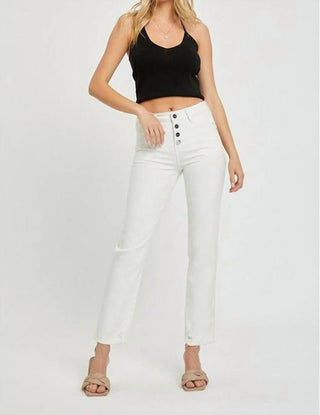 Risen - Calça Cônica com Controle de Barriga de Cintura Média