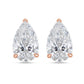 Diana M Jewels - 8.00 Cts Lab Grown Pear Cut Stud Earrings
