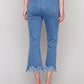Charlie B - Fringed Hem Cropped Jeans