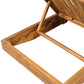 Acacia Wood Chaise Lounge with Teak Finish and Water-Repellent Cushion