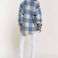 Davi & Dani - Plaid Chest Pocket Detail Shacket
