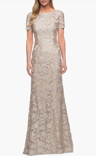 La Femme - Lace Evening Dress