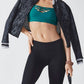 Fabletics - Athletic Sport Floral Print Mesh Back Bomber Jacket