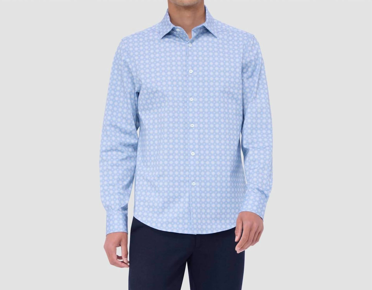 Bugatchi Uomo - Jimmy Double Sided Mandala/solid Ooohcotton Shirt