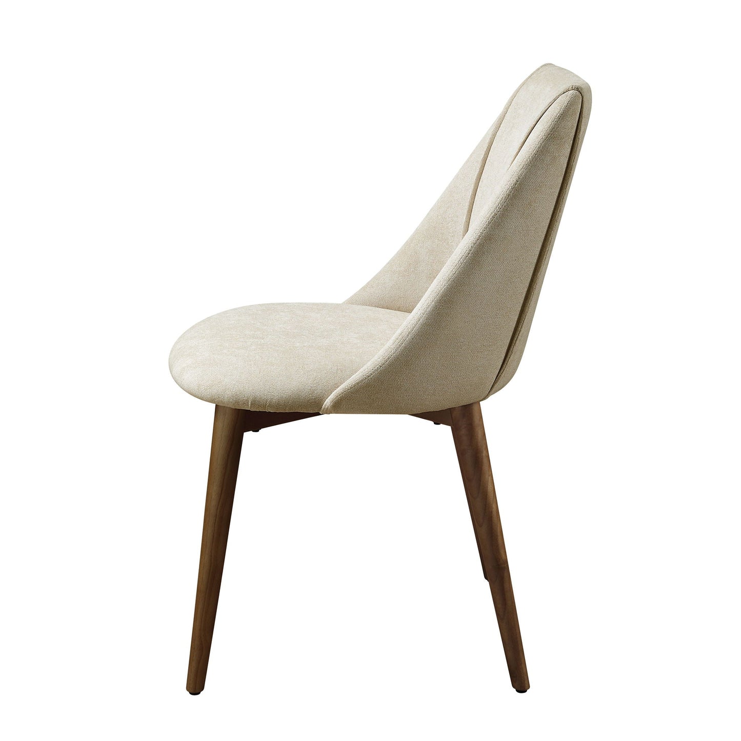 Willene Polished Microfiber Side Chair (Set of 2) - Beige
