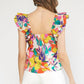 Entro - Floral Square Neck Top
