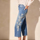 Tribal - Audrey Girlfriend Crop Jeans With Embroidery