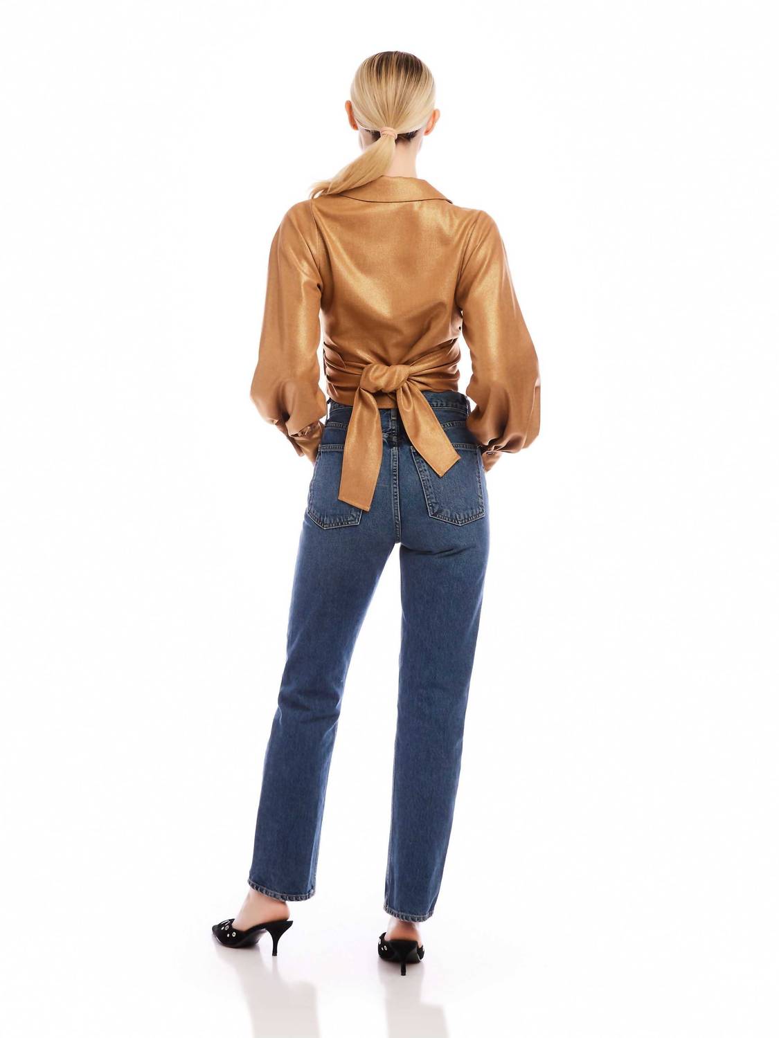 Fifteen Twenty - Sloane Crossover V-neck Wrap Shirt