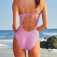 Becca - Plunge-neck One-piece Swimsuit
