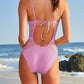 Becca - Plunge-neck One-piece Swimsuit