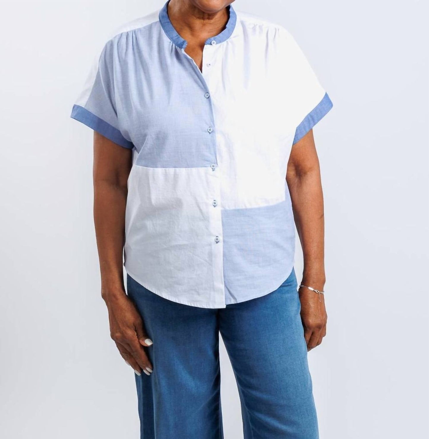 Elliott Lauren - Patchwork Button Front Shirt