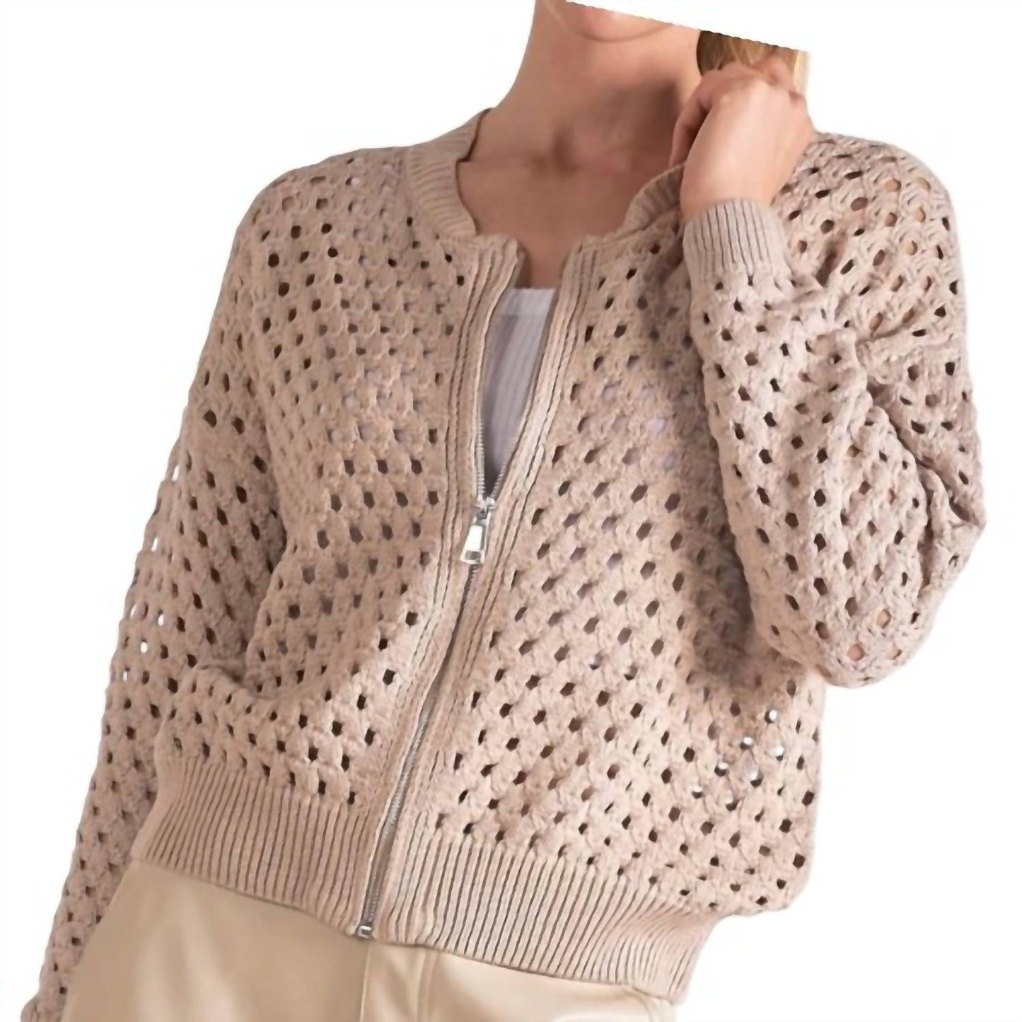 Elan - 7 Sweater Cardigan Zip Up