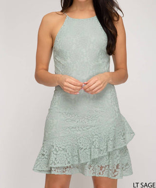 Ela + Sky - Vestido Cami de Renda