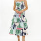 Oliphant - Smocked Tie Strap Ruffle Midi Dress
