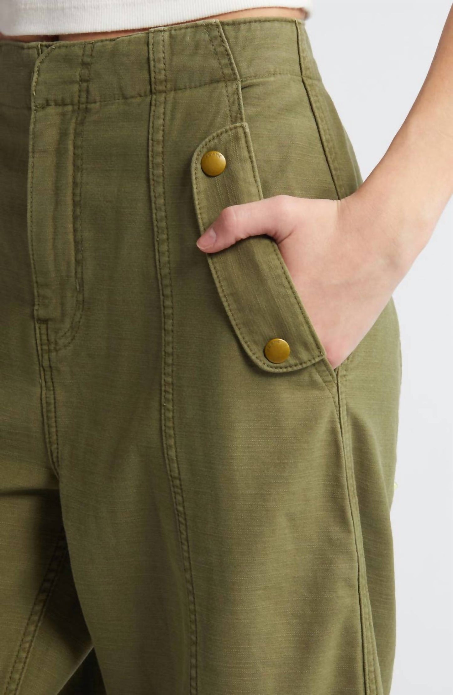 Frame - High Waist Utility Barrel Jeans