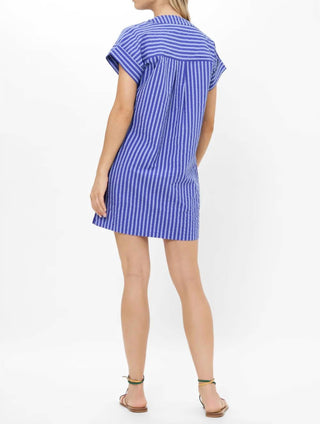 Oliphant - V-neck Roll Sleeve Mini Dress