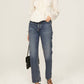 Something Navy - Cinched Front Blouse