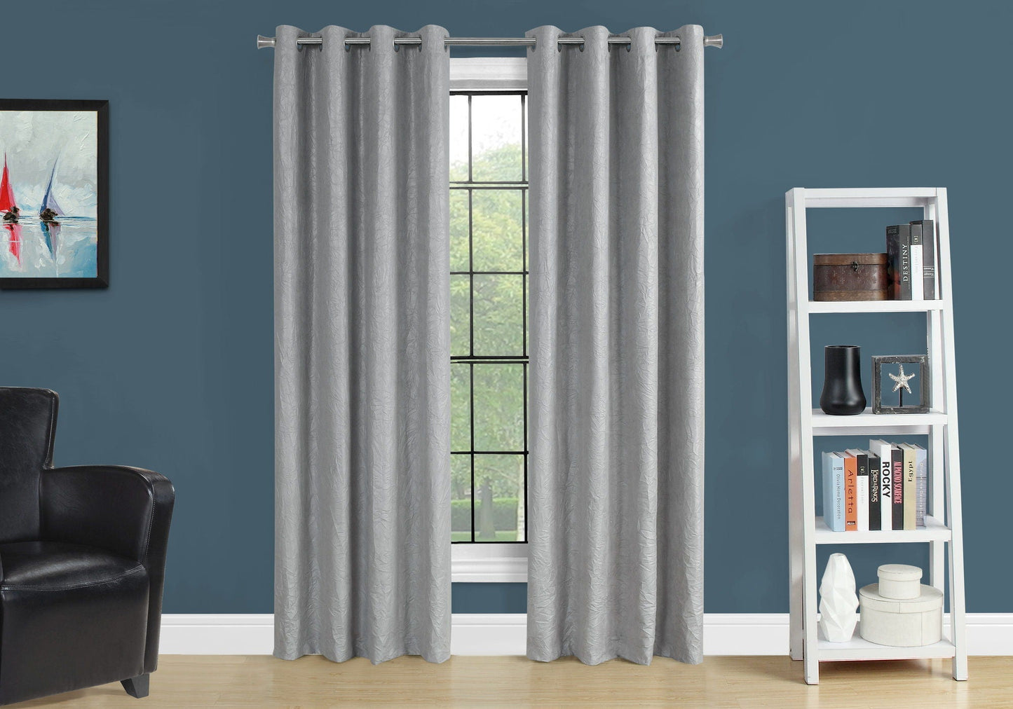 2 Pieces Set Room Darkening Curtain Panels with Grommet