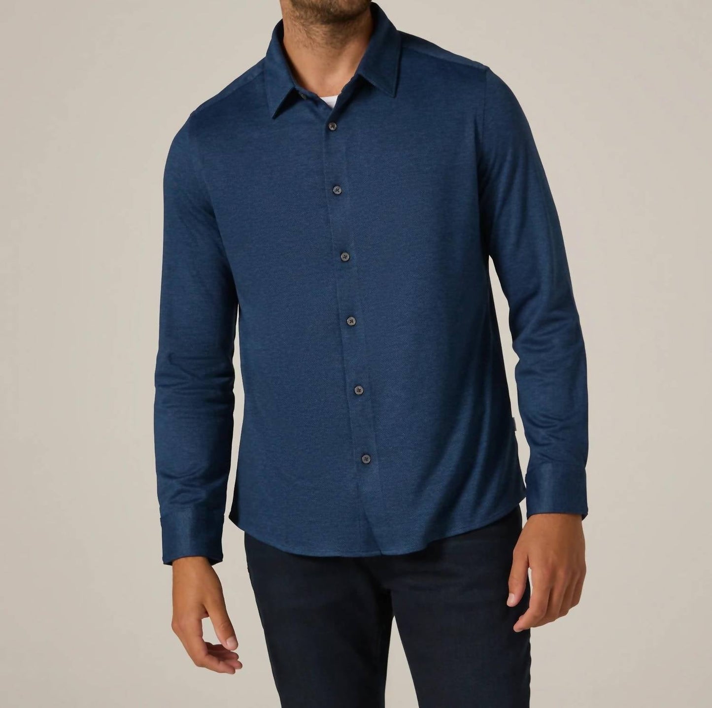 7Diamonds - Bowery Textured Knit Long Sleeve Shirt