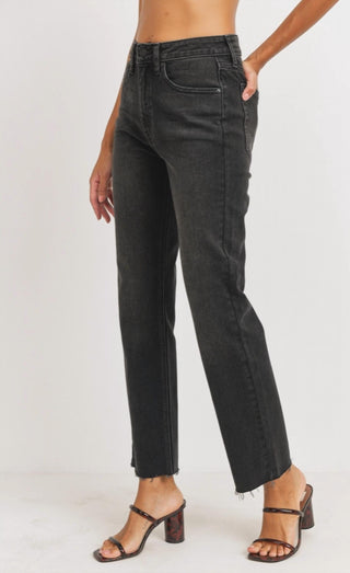 Judy Blue - Calça jeans cropped reta com corte reto