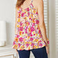 Double Take - Floral Ruffle Hem Top