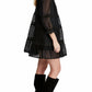 Free People - Berlin Trapeze Embroidered Semi Sheer Lace Slip Mini Dress