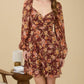 Blu Pepper - Floral Sweetheart Mini Dress