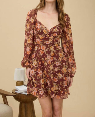 Blu Pepper - Floral Sweetheart Mini Dress