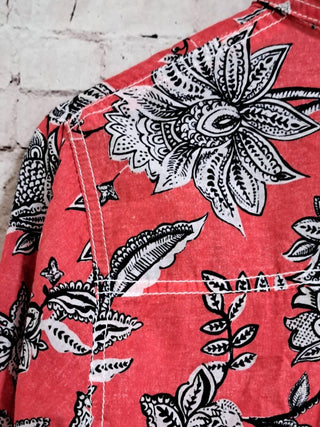 Cino - Women's Floral Long Sleeve Button Up Shirt