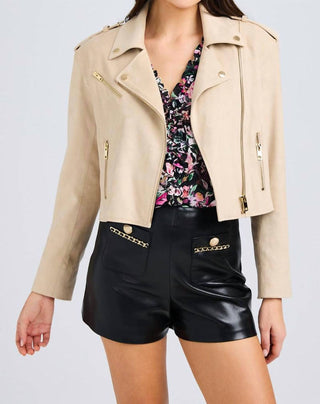 Generation Love - Vegan Suede Moto Jacket