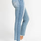 Judy Blue - Side Panel Detail With Fray Hem Slim Jean