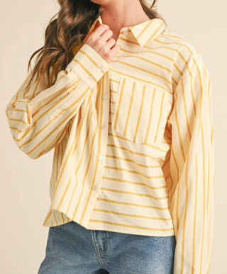 &amp;Merci - Blusa listrada de narciso