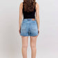 Judy Blue - High Waist Vintage Wash Jogger Denim Short
