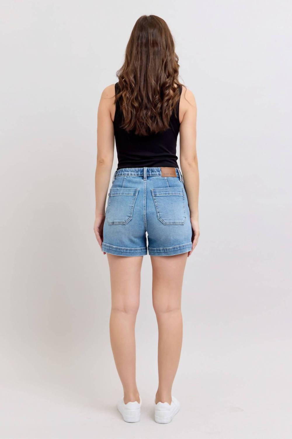 Judy Blue - High Waist Vintage Wash Jogger Denim Short