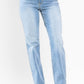 Judy Blue - High Waist Contrast Wash Thermal Straight Jeans