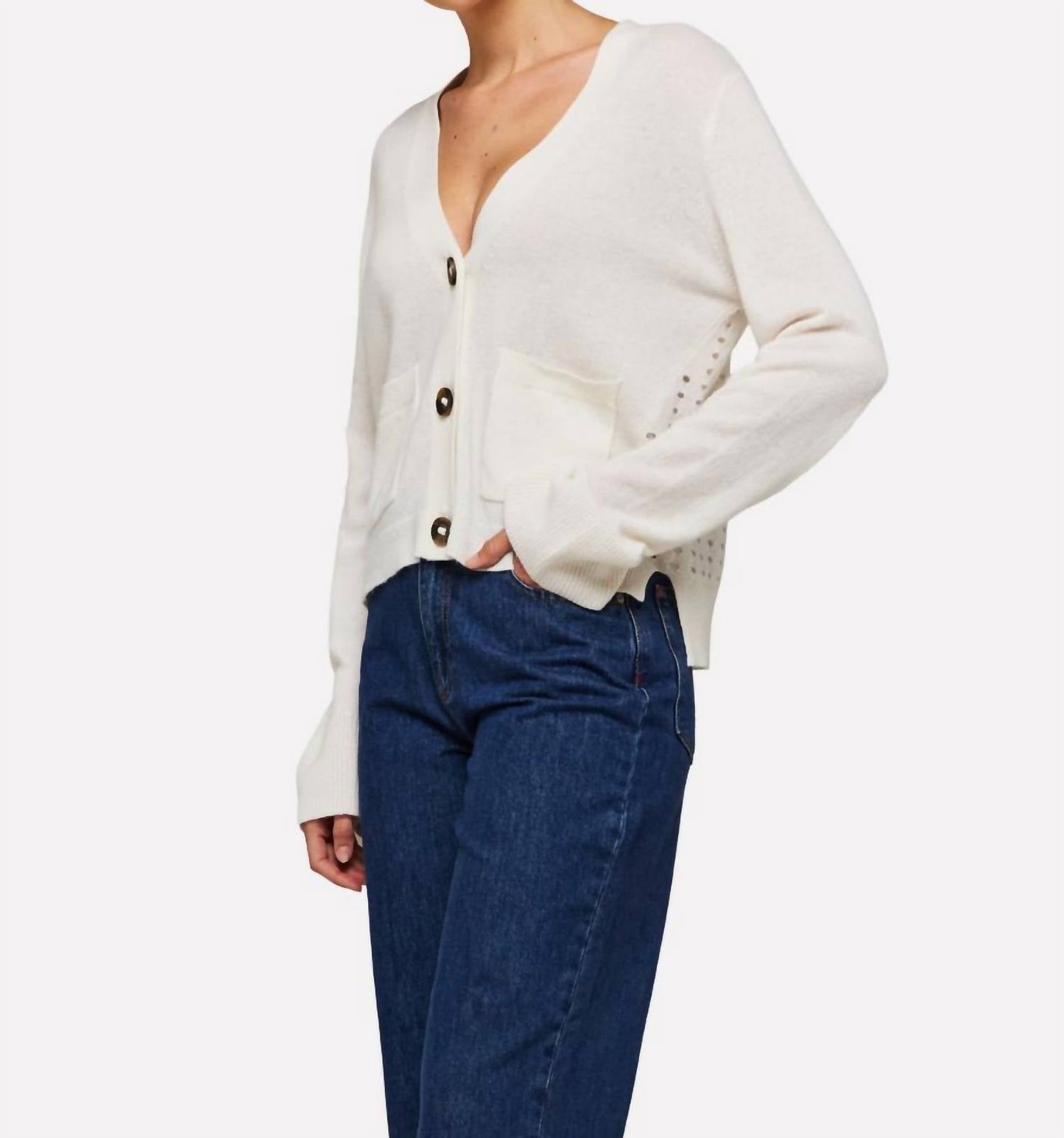 Brodie Cashmere - Kate Pointelle Cardigan