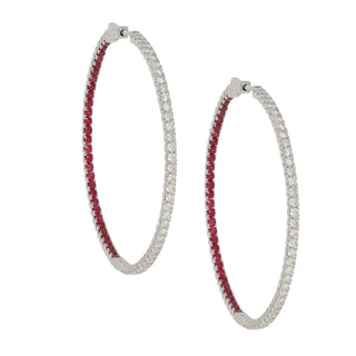 Diana M Jewels - Brincos de argola de 2,40 cts e 2"