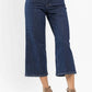 Judy Blue - Tummy Control Tailored Crop Wide Leg Jean