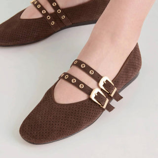 Dolce Vita - Women's Baylee Grommet Ballet Flat Shoes