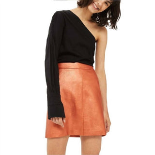 Topshop - Mini saia de couro sintético
