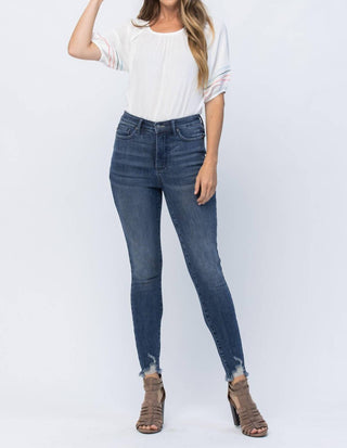 Judy Blue - Calça jeans skinny com controle de barriga de cintura alta