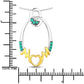 0.15 Carat Genuine Emerald .925 Sterling Silver Pendant