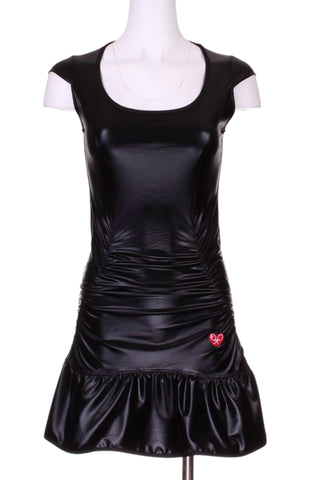 Love Love Tennis - Vestido de tênis Monroe feminino de couro sintético