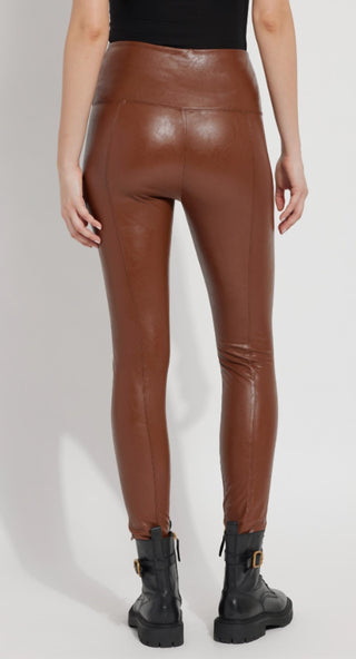 Lysse - Legging de couro texturizado