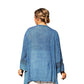 On The Plus Side - Tatum Crochet Cotton Wide Sleeve V-Neck Tunic - Plus
