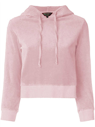Juicy Couture - Moletom com capuz encolhido em veludo